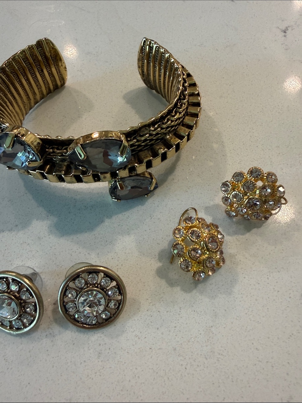 J. Crew 2 pairs Earrings and 1 cuff bracelet